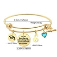 thumbnail image 2 of SUONIE Graduation Gifts Charm Bracelets, 26 Initial Engraved Inspirational Bracelets Quote You Are Braver Than You Believe Stronger Bracelet College Graduation Gifts for Him Her (S), 2 of 2
