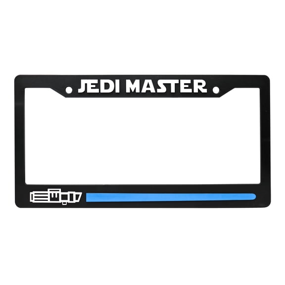 LP Frameworks Jedi Master 3D Raised License Plate Frame | 1 Pack Car License Plate Cover | Universal US Car Black License Plate Holder | Auto Accessories (Car, Truck and SUV)