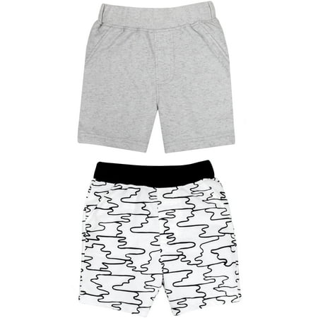 Radio Star Shorts - 100% Organic Cotton Knit Shorts 2-pack (Baby Boys)