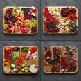 thumbnail image 3 of Tabla de Quesos de Madera, Bandeja para Aperitivos, Caja de Picnic con Rejilla, Caja Bento de Frutas, Ideal para Viajes Al Aire Libre, Camping y Vacaciones., 3 of 5