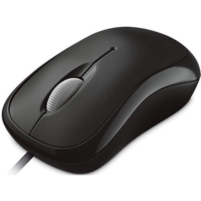 Ratón óptico básico de Microsoft con cable para PC/laptop/escritorio