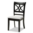 thumbnail image 3 of Baxton Studio Clarke Modern and Contemporary Grey Fabric Upholstered and Espresso Brown Finished Wood 4-Piece Dining Chair Set, 3 of 7