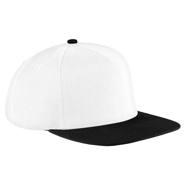 Beechfield - Gorra/Visera Unisex Visera plana original Unisex (Blanco/Negro)