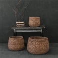 thumbnail image 1 of Zentique ZENWS-B26 S Concave Hand Woven Water Hyacinth Basket, Small, 1 of 1