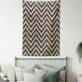 thumbnail image 4 of Geometric Circle Decor Tapestry, 50s Pop Art Triangular Stripes and Spiral Hoops Retro Poster Print, Wall Hanging for Bedroom Living Room Dorm Decor, 40W X 60L Inches, Maroon Teal, by Ambesonne, 4 of 5