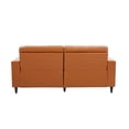thumbnail image 6 of Veryke Contemporary Faux Leather 3 Seater Sofa, Brown, 6 of 7