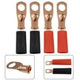 4AWG Wire Lugs Copper Cable Lugs Battery Terminal Connectors Ring Terminals 3/8