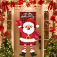 thumbnail image 3 of Feliz Navidad Bandera Colgante De La Puerta De Santa Claus Decoraciones De Para El Hogar 2023 Pared De Tela Regalos Año Nuevo 2024, 3 of 4