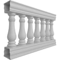 thumbnail image 3 of Ekena Millwork 32"H x 4'L Fiberthane Bradford Unassembled Balustrade Railing Kit, Style N (6 7/8" On-Center Spacing to Pass 4" Sphere Code), 3 of 6