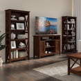 thumbnail image 7 of Bush Furniture Key West Tall TV Stand for 55 Inch TV with Bookcases by  Bing Cherry Cherry Finish, 7 of 7