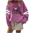 thumbnail image 2 of Women's Christmas Sweatshirts Loose Family Christmas 2026 Blouses Fashion Letter Printed Xmas Shirts Casual Long Sleeves Crewneck Pullover Tops, 2 of 6
