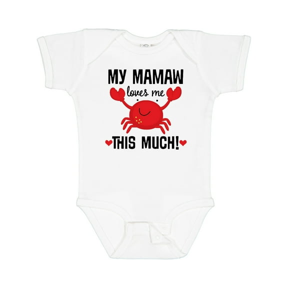 Inktastic Mamaw Loves Me Grandson Boys or Girls Baby Bodysuit