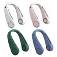 thumbnail image 2 of Portable Neck Fan 360°Cooling Hanging Fan USB Rechargeable 3000mAh Small Handheld Fan For Camping Office Travel pink, 2 of 5