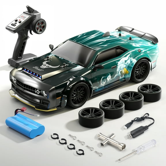 4WD High Speed RC Car 40KM/H, Drift Tires, 2.4GHz Full Proportional Remote Control Truck with LED Lights