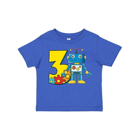 

Inktastic 3rd Birthday Robot Gift Toddler Boy or Toddler Girl T-Shirt