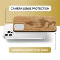 thumbnail image 6 of Case Yard Wooden Case Outside Soft TPU Silicone Slim Fit Shockproof Wood Phone Cover for Girls Boys Men and Women Supports Wireless Charging Mermaid on the Moon Design case for iPhone-12/12-Pro, 6 of 7
