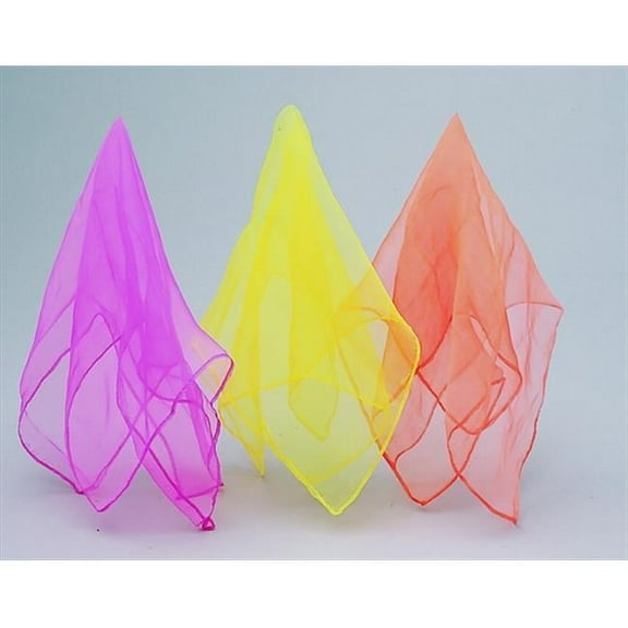 Juggletime Nylon Juggling Scarves, 16" Squares, Set of 12
