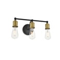 thumbnail image 4 of Serif 3 light brass and black Wall Sconce, 4 of 9