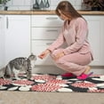thumbnail image 4 of 2 Piece Floral Spring Flowers Dalia Rug Kitchen Rug Set, Decor Kitchen Rugs, Absorbent Non-Slip Washable Floor Mats, Home Indoor Runner Rugs 17"x47"+17"x30", 4 of 7