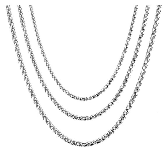 Masteelf  3 Pcs Men Necklace Stainless Steel Keel Chain Stylish Fashion Man