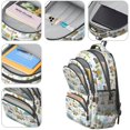 thumbnail image 4 of Excavator and Mountain White Pattern Cute School Backpack Bag with Padded Back and Adjustable Shoulder Straps 16.9 X 12.6 X 5.9 Inches, 4 of 5