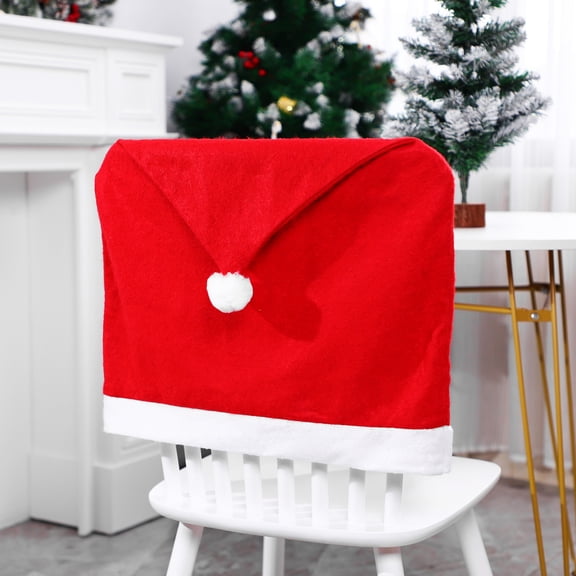 Raindrops Red Christmas Chair Slipcovers for Party Decor 10Pcs