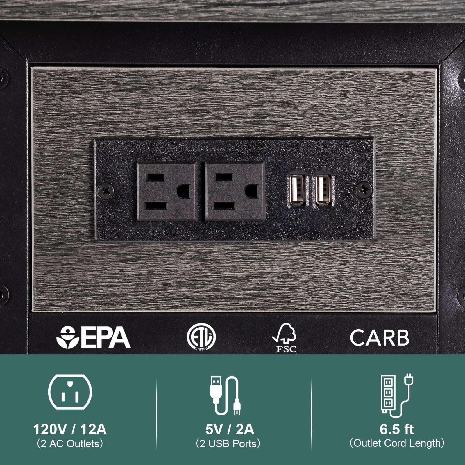 End Table with Charging Station, Flip Top Side Table with USB Ports and Outlets,Small Table Bedside Tables with Storage Shelf for Living Room, Bedroom