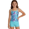 thumbnail image 6 of JAJAHO Girls Swimsuit 3 Pieces Long Sleeve Rash Guard Set Tropical Printed Tankini Bathing Suits Summer Kids Swimwear 3-10Y, 6 of 6
