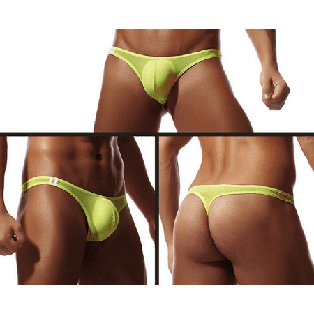 

Men s Underwear Bikini G-strings Lingerie Smooth Briefs Tangas Breathable Thongs Underpants Men Low Waist Panties