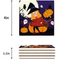 thumbnail image 3 of FMSHPON Halloween Theme Pumpkin Pattern Set of 4 Coaster for Drinks, Absorbent Ceramic Stone Coasters Cup Mat with Cork Base for Home Kitchen Room Coffee Table Bar Decor, 3 of 4