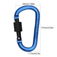 thumbnail image 3 of ROZYARD 4Pcs D-Rings Locking Carabiner Clip Hook Aluminum D Rings Key Clip with Key Rings, 3 of 15