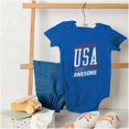 thumbnail image 4 of United States of Awesome Patriotic Romper Boys or Girls Infant Baby Brisco Brands 6M, 4 of 6