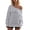 03_Grey, variant on HNMKIU Off The Shoulder Sweatshirt Women's Letter Print Long Sleeve Off Shoulder Hoodie and Comfortable Pullover Top 03_Grey,L