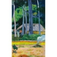 thumbnail image 3 of Paul Gauguin 16x24 Black Modern Framed Museum Art Print Titled - Cabin Under the Trees (1892), 3 of 5