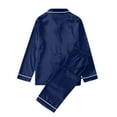 thumbnail image 6 of YYDGH Matching Jammies for Families Pajamas Sets Two-Piece Pj Sets Long Sleeve Sleepwear Satin Soft Button Down Loungewear Set, 6 of 6
