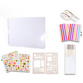 thumbnail image 1 of DIY Scrapbook Album, 11.4 X 8.5Inch 80 Pages Photo Album Scrapbook Thick DIY Scrap Book for Graduation Gift, White, 1 of 7