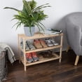 thumbnail image 1 of Lavish Home 83-10-3 3 Tier Wood Shoe Rack, Light Woodgrain, 1 of 1