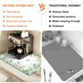 thumbnail image 5 of Dish Drying Mat for Kitchen Counter, 19.5x12in Absorbent Coffee Bar Mat with Green Plant & Butterfly, Dish Drainer Rack Mats for Kitchen Counter Coffee Maker Coffee Pot Dining Room Decoration, 5 of 6