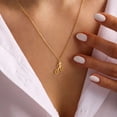thumbnail image 2 of Collares con colgante de letra inicial de A-Z para mujer, joyería de acero inoxidable, regalos Bff, artículos baratos con envío gratis, 2 of 4