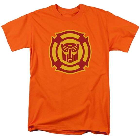 Transformers Rescue Bots Logo S/S Adult 18/1 T-Shirt Orange