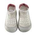thumbnail image 5 of Quealent Baby Sock Shoes Baby Walking Shoes Non-Slip Breathable Slippers with Soft Rubber Sole Baby Boys Girls Sneakers Gray for Size 4, 5 of 5