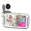 A1080P FHD Video Baby Monitor,1080P Full HD 5.5" IPS Screen Monitor & Pan Tilt Camera, Range up to 1000ft,18 Hour Battery Life,2-Way Talk,Split Screen, Night Vision,Temperature Monitor, No WiFi.