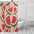 thumbnail image 2 of Watermelon on Pink Background Shower Curtain Liner 66x72 Inch Waterproof Shower Curtains Decorative Bathroom with 12 Pack Hooks, 2 of 5