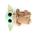 thumbnail image 3 of Star Wars Mandalorian Grogu Kids Decorative Weighted Pillow Buddy, Polyester Velboa, Green & Brown, Disney, 26" x 18", 3 of 8