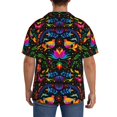 thumbnail image 3 of Fotbe Mexican Flower Traditional1 Camisa Estampada de Manga Corta para Hombre, Casual de Verano, Estilo Playero, Sin Arrugas-4X-Large, 3 of 5