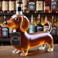 thumbnail image 5 of Botella de Whisky con Forma de Perro Salchicha, Vaso de Vidrio con Forma de Perro Salchicha Esculpido en 3D, Botella de Vino Tinto, Frasco de Licor Reutilizable, Cristalería A, 5 of 5