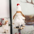 thumbnail image 3 of Moyic Colgante colgante de tela de punto Mini pequeña muñeca de Navidad de encantadora con cordón adornos de árbol de Navidad amigables con Kits de decoración para fiestas Chica blanca Moyic HA069666-01, 3 of 6