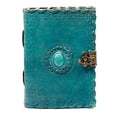 thumbnail image 2 of Diario Cuero Tuzech - Cuaderno Grande - Vintage Hecho Mano - Regalo Sketchbook, Diario Viaje (Azul Océano), 2 of 3