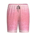 thumbnail image 4 of Wukai Sparkly Pink Glitter Men’s Short Pajama Pants With Pockets Soft Sleep Pj Shorts for Men-3X-Large, 4 of 6