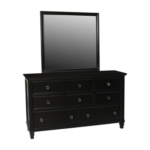 New Classic Furniture Tamarack 8-Drawer Wood Dresser in Black